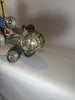 Lustre en bronze nickelé , travail français des années 1930.
