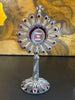 Rarissime monstrance reliquaire de Saint Jean Baptiste en forme d'ostensoir