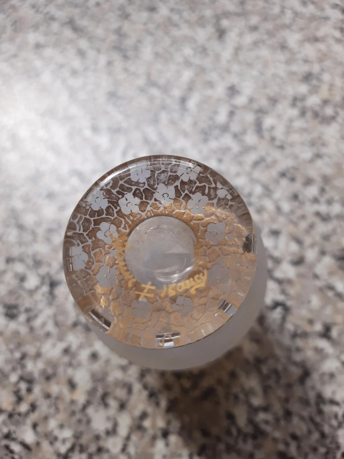 Rare Ancien Petit Vase Daum Nancy Gardeuse D Oies Verre Givré. Bordé D Or.