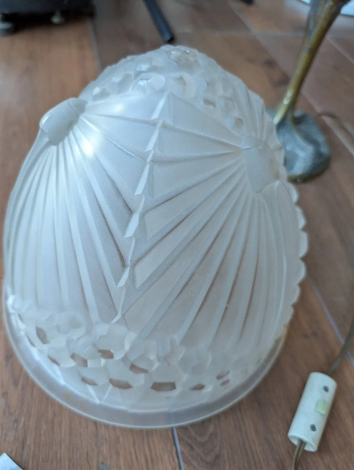 Lampe art deco georges leleu et schneider