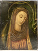 Tableau Religieux Ancien Huile Cuivre Portrait Vierge Renaissance XVIe-XVIIe