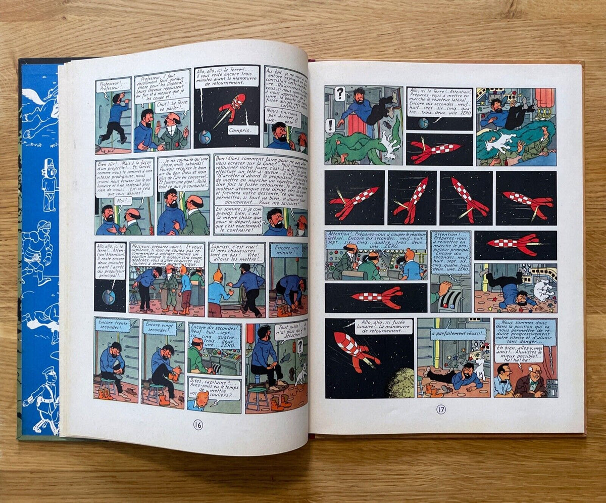 Tintin Hergé On a Marché sur la Lune EO Française 2ème trim 1954 Danel n°474 TOP