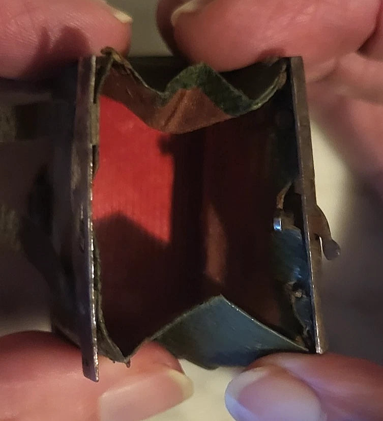 Rare et ancien sac de voyage en cuir de poupée Bleuette Jumeau
