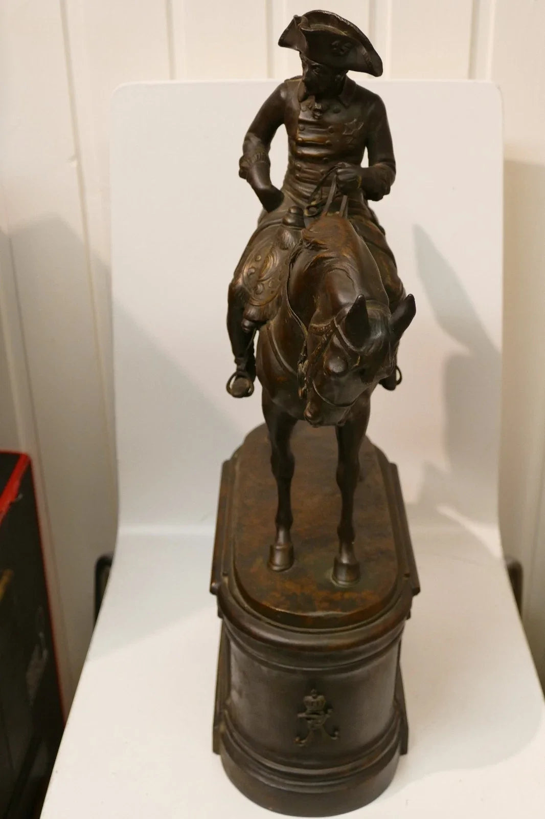 Sculpture ancienne en bronze de Rudolf Kaesbach (1873-1955). Napoléon à cheval