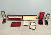 Lot de 8 boites ecrin rangement bijoux montres bijouterie joaillerie velour e44