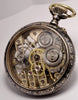 MONTRE ANCIENNE RARE GOUSSET SQUELETTE ARGENT NIELLO 1900 VINTAGE POCKET WATCH