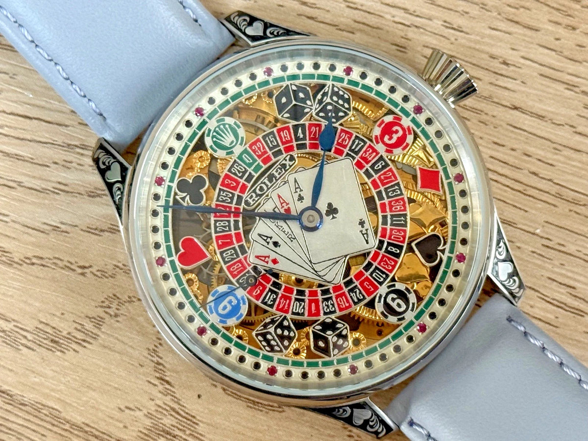 AUTHENTIQUE MOUVEMENT À LEVIER ROLEX ANNÉES 1920 DANS UN ÉTUI NEUF DE QUALITÉ, ENTIÈREMENT RÉVISÉ.