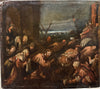 Ecole italienne XVII  scène religieuse huile panneau