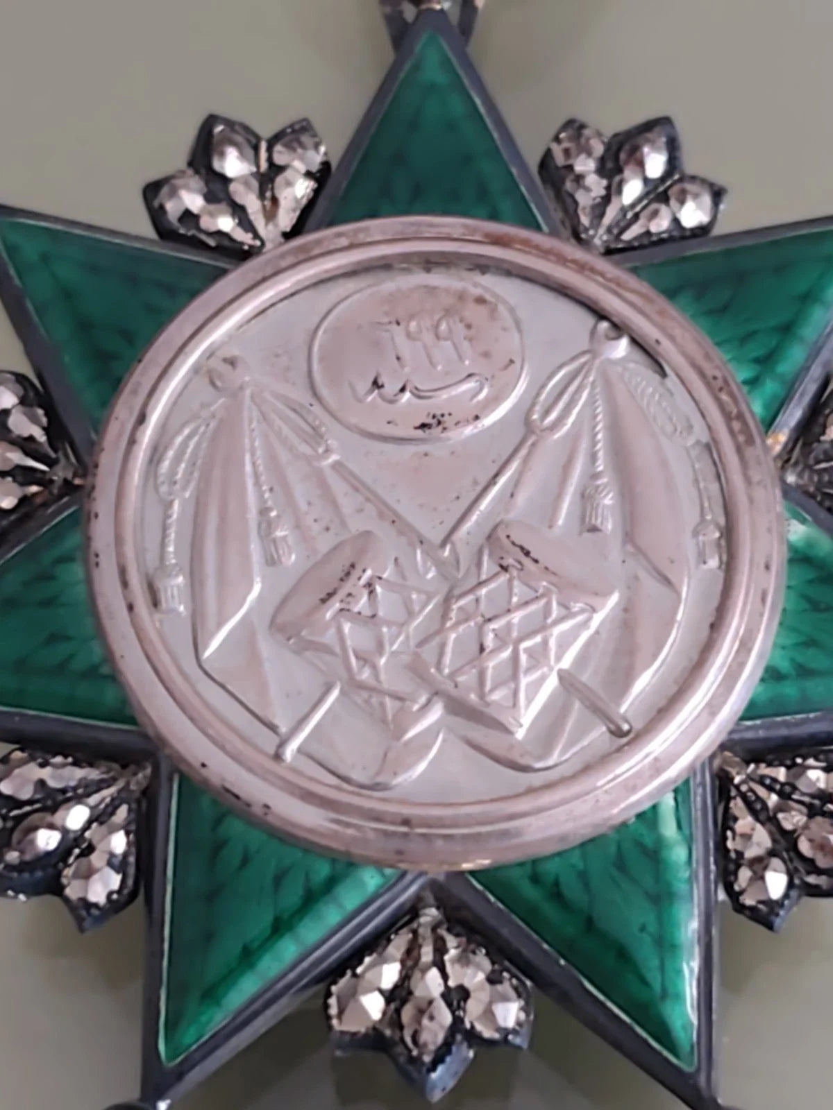Insigne Ordre du Nichan Iftikhar - Tunisie-Empire Ottoman - Argent & Émail-