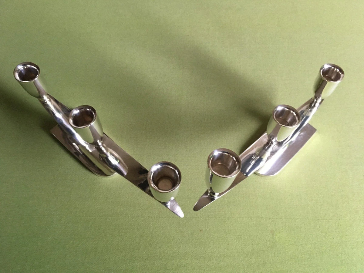 bougeoirs vintage argent massif 925 mexico
