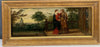 Tableau Ancien Huile Scène Religieuse La Vierge en Visite Chez Anne Début XVIIe