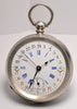 MONTRE GOUSSET ARGENT 3 AIGUILLES 12H ET 24H VINTAGE 1890 POCKET WATCH