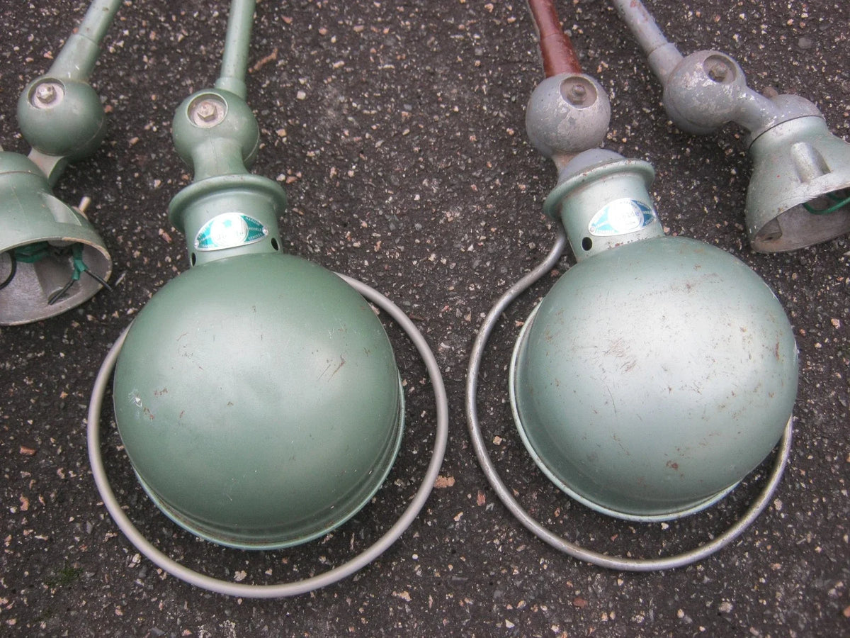 Lot x3 ancienne lampe jielde atelier usine industriel