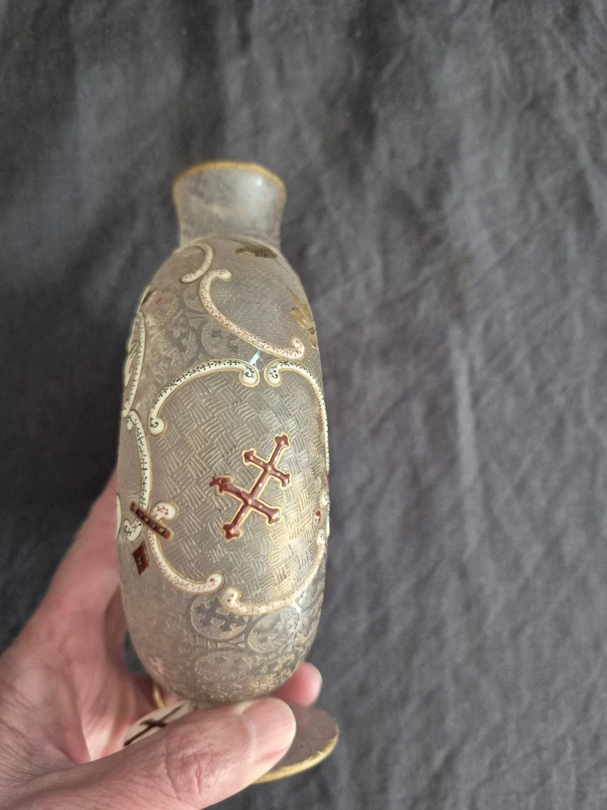 ANCIEN VASE DAUM NANCY DOMREMY LA PUCELLE JEANNE D ARC