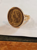 Bague ancienne en or jaune 18 carats avec un Napoléon