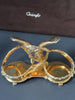 Saleron en métal doré à l’or 24 carats par maison christofle aigle