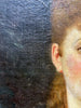 Tableau Ancien 19ème Portrait Femme Fleur Peinture Edouard Manet Impressionniste