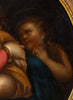 XIXème Huile Tondo sur cuivre d'après le vieux maître italien Raphaël  Cadre doré ancien