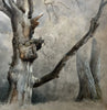 Dessin Ancien Paysage Arbres Barbizon Tableau 19ème Monogramme Théodore ROUSSEAU
