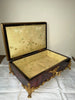 Coffret de table placage écailles style Louis XV Signé Rischmann Pau