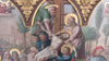 tableau, Huile sur PANNEAU ZINC , Scène Religieuse , Descente De Croix , 19eme