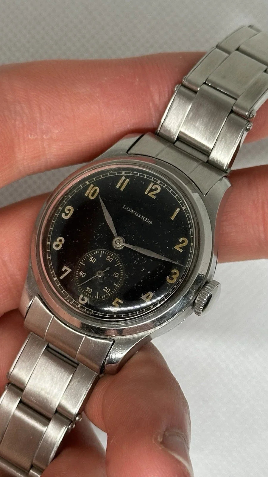 Montre militaire longines « tre-tacche » - gilt dial wwii (1940’s - 1950’s)