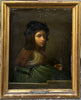 Tableau Ancien Huile Portrait Joueur de Violon Homme Renaissance Raphael XIXe