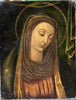 Tableau Religieux Ancien Huile Cuivre Portrait Vierge Renaissance XVIe-XVIIe