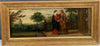 Tableau ancien huile scène religieuse La Vierge en visite chez Anne Début XVIIe