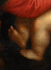 XIXème Huile Tondo sur cuivre d'après le vieux maître italien Raphaël  Cadre doré ancien
