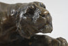 Statuette en bronze tigre rampant