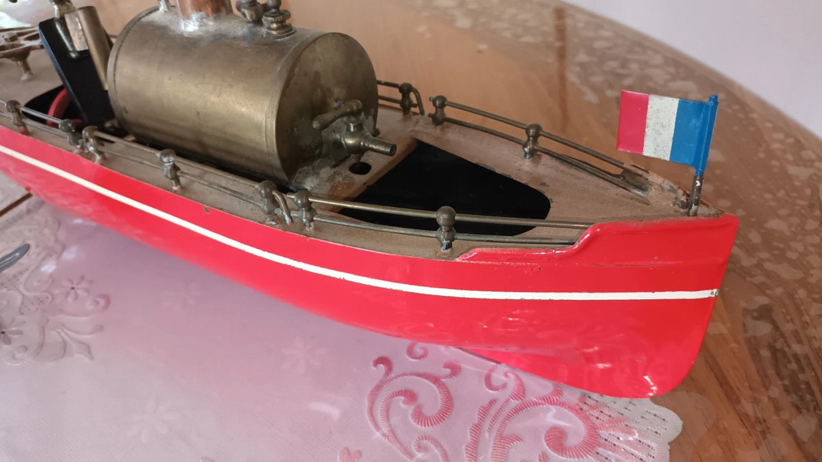 JOUET ANCIEN BATEAU VAPEUR VIVE