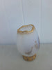 Rare Ancien Petit Vase Daum Nancy Gardeuse D Oies Verre Givré. Bordé D Or.