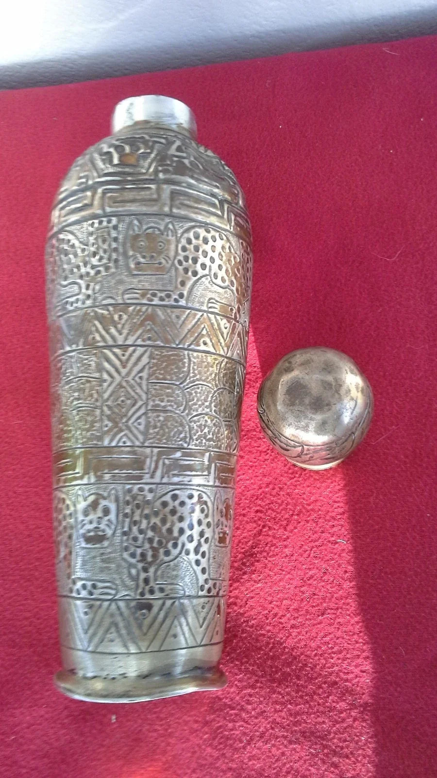 Ancien shaker en argent sterling 925 Peru  FPC