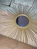 Chaty Vallauris grand miroir soleil métal doré  Miroir Plat