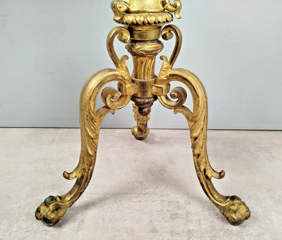 Grand PIED de LAMPE en Athenienne Cassolette Huile Petrole Brule-Parfum XIXe P51