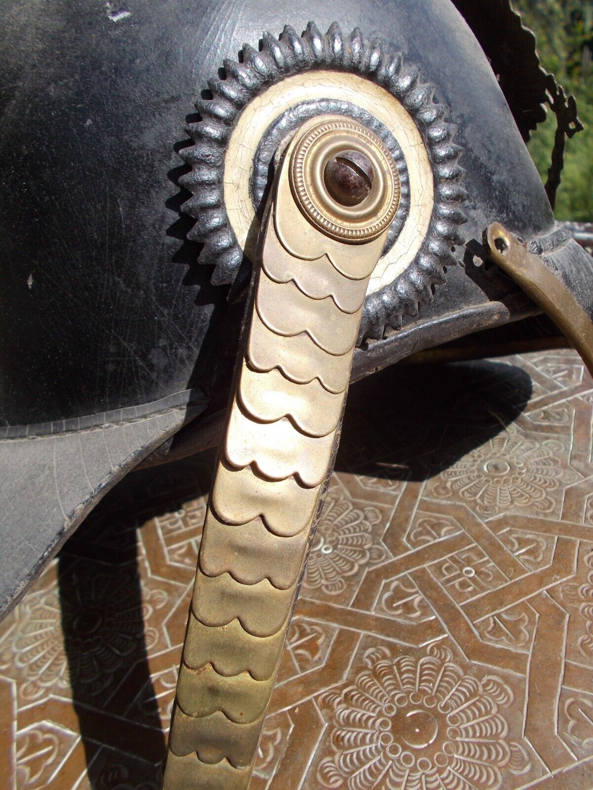 Ancien casque à pointe allemand marqué 1870 WW1 14-18