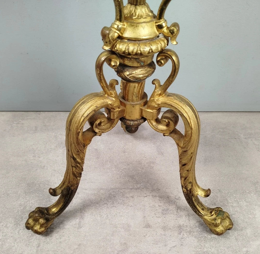 Grand PIED de LAMPE en Athenienne Cassolette Huile Petrole Brule-Parfum XIXe P51