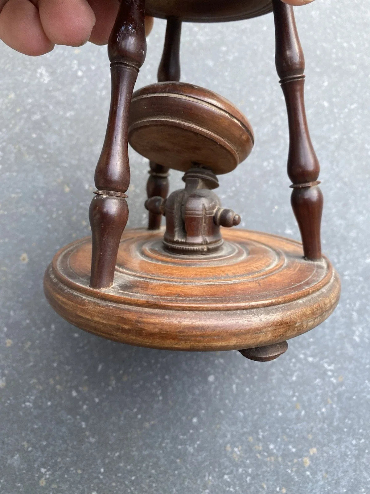 Ancien microscope en bois nuremberg époque xviiieme