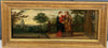 Tableau ancien huile scène religieuse La Vierge en visite chez Anne Début XVIIe