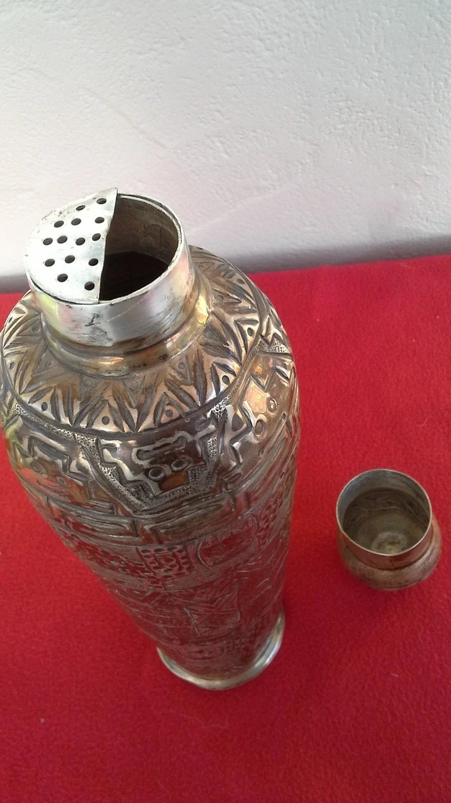 Ancien shaker en argent sterling 925 Peru  FPC