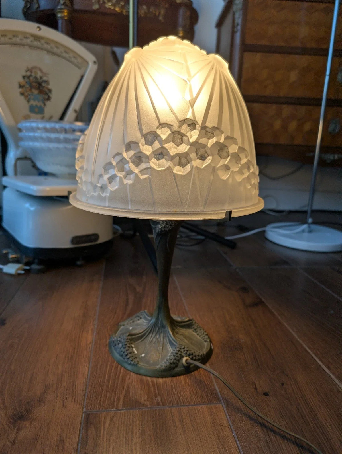 Lampe art deco georges leleu et schneider