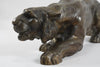 Statuette en bronze tigre rampant