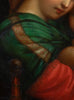 XIXème Huile Tondo sur cuivre d'après le vieux maître italien Raphaël  Cadre doré ancien