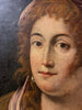 Tableau Ancien Huile Portrait Femme Reine Bijoux Renaissance Fontainebleau XVIe
