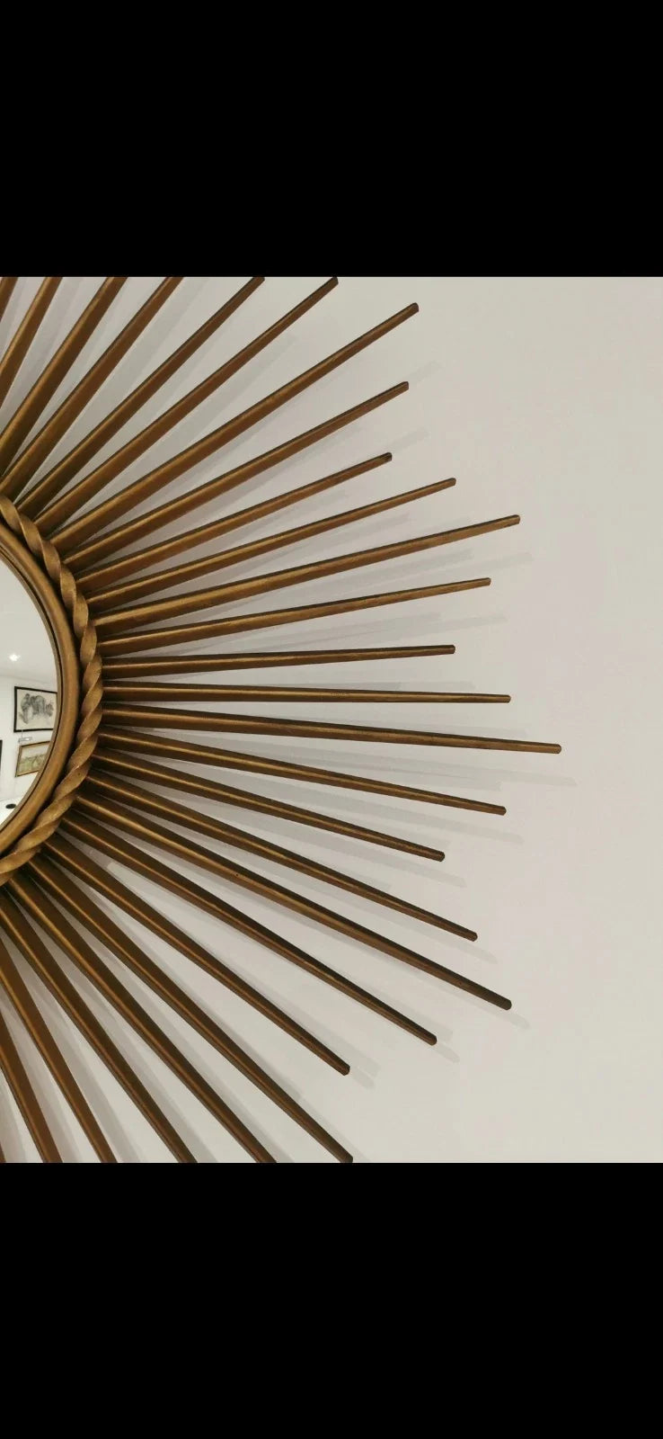 MIROIR OEIL SORCIERE VINTAGE SIGNE CHATY VALLAURIS POILLERAT SUNBURST MIRROR XX