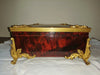 Coffret de table placage écailles style Louis XV Signé Rischmann Pau