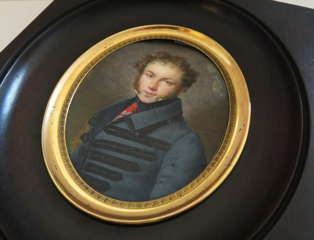 MANSION (1785-1840). Rare et belle MINIATURE signée et datée 1820.