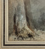 Dessin Ancien Paysage Arbres Barbizon Tableau 19ème Monogramme Théodore ROUSSEAU