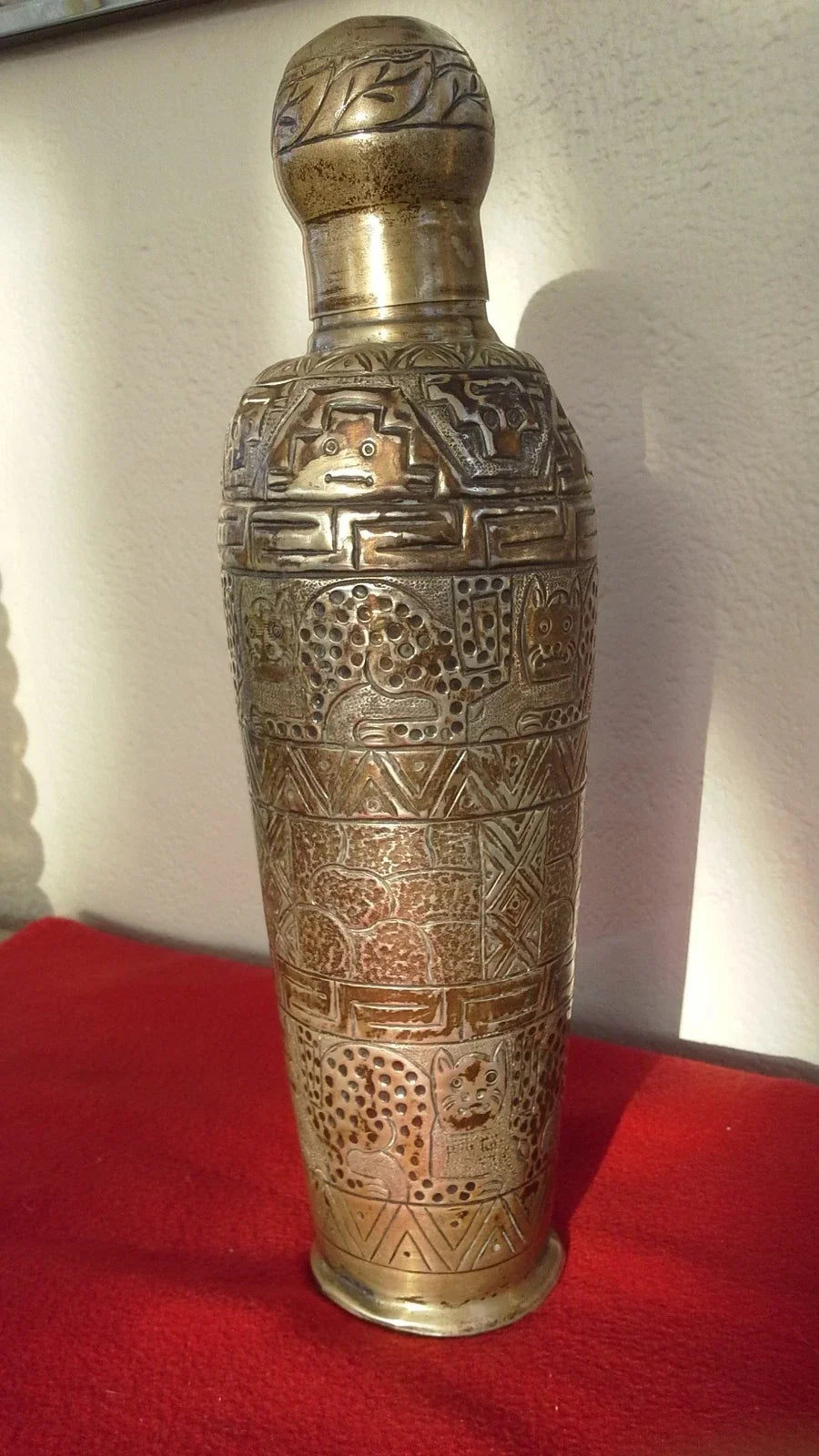 Ancien shaker en argent sterling 925 Peru  FPC